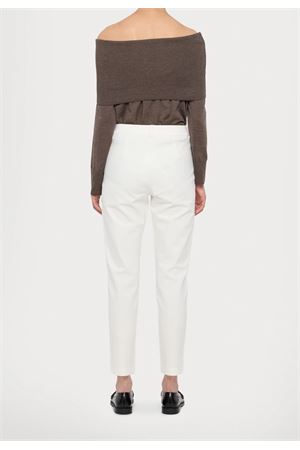 PANTALONE DRITTO ADEPTO IN VISCOSA BIANCO 2426786028600003 MAX MARA LEISURE | Pantalone | 2426786028600003